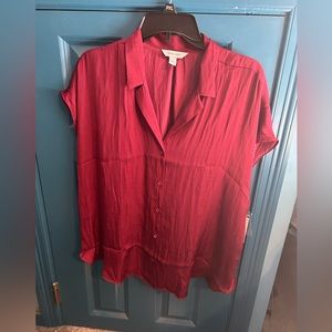 Maroon Nine West sleeveless blouse NWT